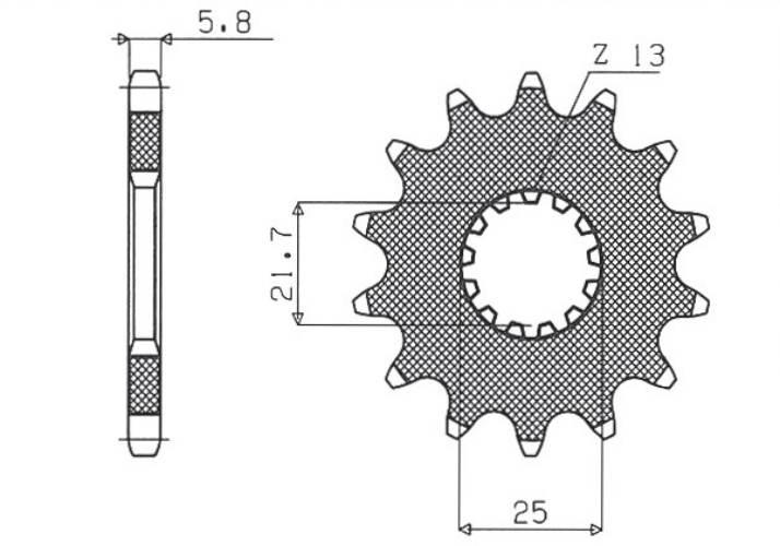 Sunstar Zębatka Przednia 565 16 Suzuki Gs500E '89-'93 Jtf565.16 Łańc. 520 5