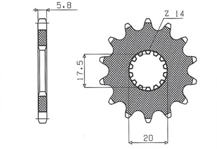 Sunstar Zębatka Przednia 440 13 Yamaha Yz 125 '87-'04 Jtf564.13 Łańc. 520 4
