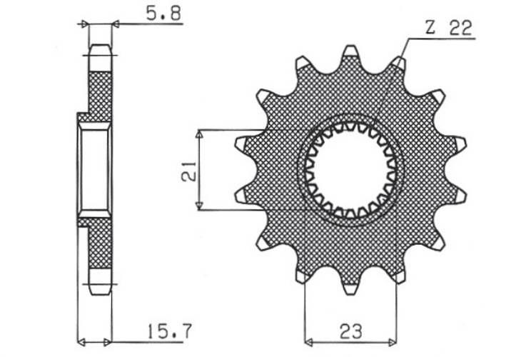 Sunstar Zębatka Przednia 441 15 Yamaha Xt 600 '87-'90, Xt 600E '97-'03, Xtz
