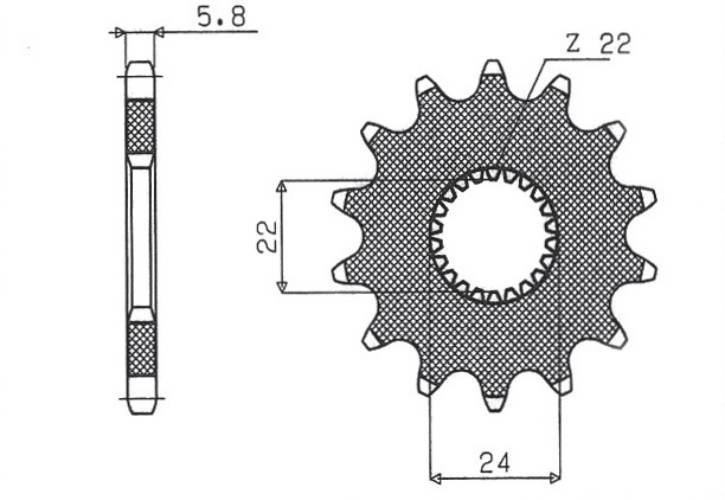 Sunstar Zębatka Przednia 406 16 Aprilia Rs125 '06-'12, Rx 125 Jtf394.16 Łań