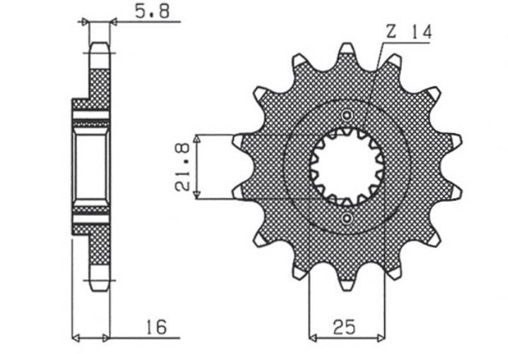 Sunstar Zębatka Przednia 490 15 Ducati Monster 600/750/900 Jtf736.15 Łańc