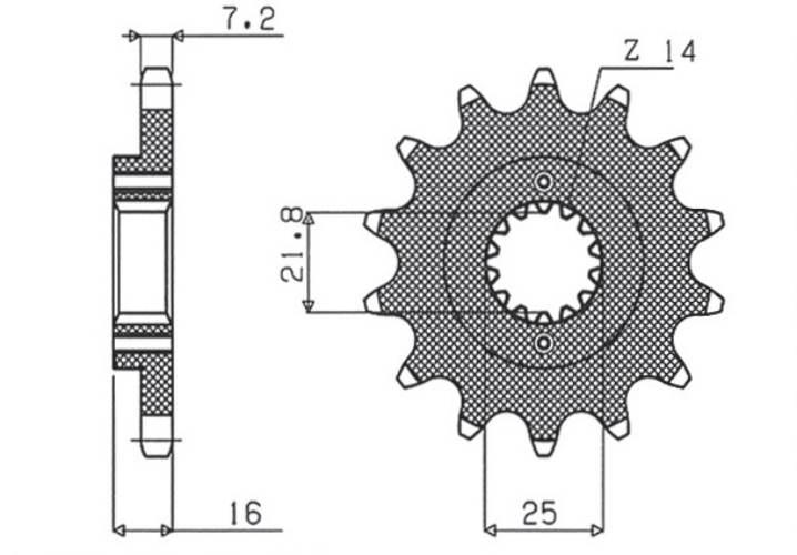 Sunstar Zębatka Przednia 2050 15 Ducati 796/916/944/996 Jtf740.15 Łańc. 525