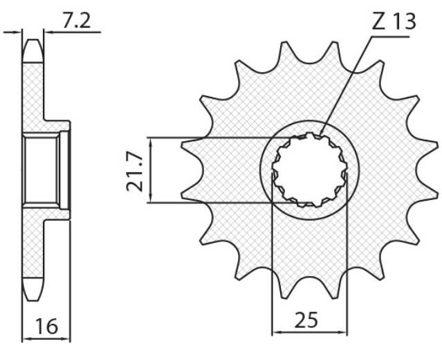 Sunstar Zębatka Przednia 2093 15 Kawasaki Zx6R '98-'02 Jtf1535.15 Łańc. 525