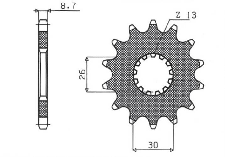 Sunstar Zębatka Przednia 2090 17 Triumph Daytona 955/Sprint St/Sprint Gt Jt