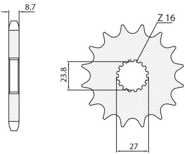 Sunstar Zębatka Przednia 2190 18 Suzuki Gsxr 1300 '09-'13 Jtf423.18 Łańc. 5