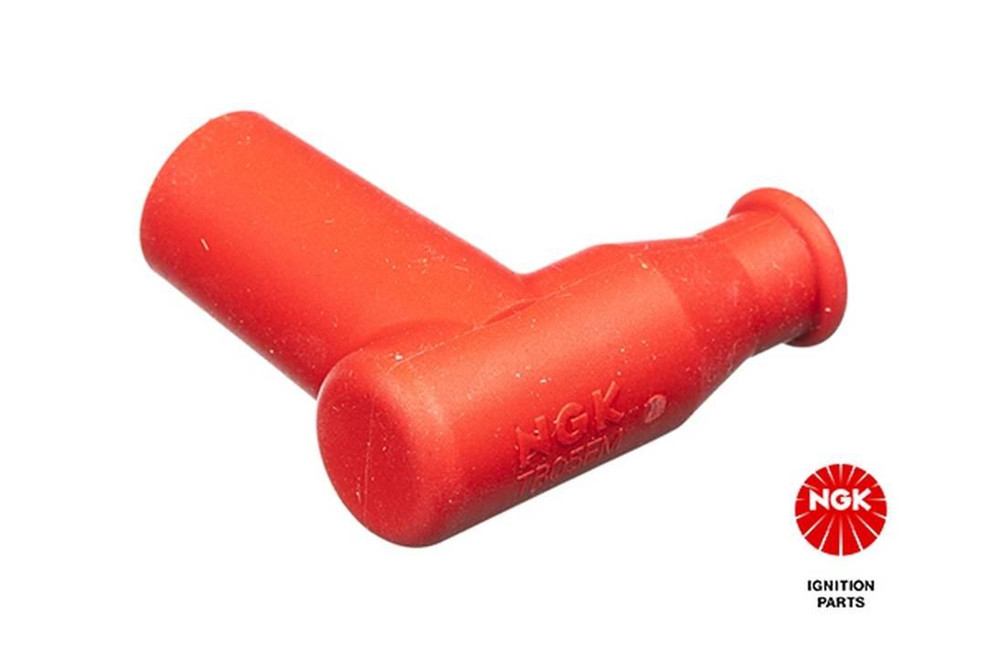 Ngk Fajka Na Świece Gumowa Kątowa 90 Z Nakrętką Kolor Czerwony 8955 Tb05Em- - zdjęcie 2