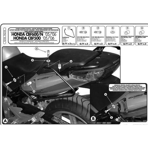 Kappa Stelaż Pod Torby Sakwy Boczne Honda Cbf 500 '04-'12, Cbf 600S/N '04-'