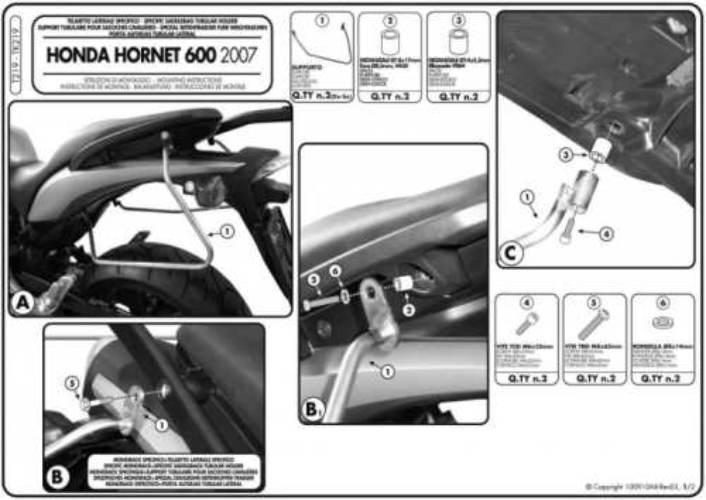 Kappa Stelaż Pod Torby Sakwy Boczne Honda Cb 600F Hornet '07-'10