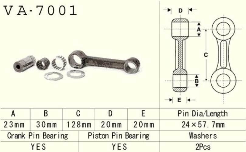 Vesrah Korbowód Suzuki Rm 250 Rm250 '89-'98 Va7001 Made In Japan