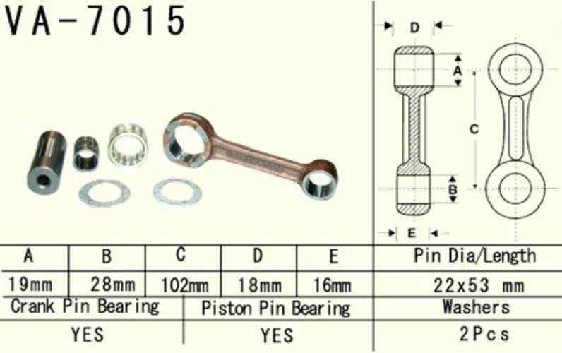 Vesrah Korbowód Suzuki Rm 125 Rm125 '99-'03 Va7015 Made In Japan