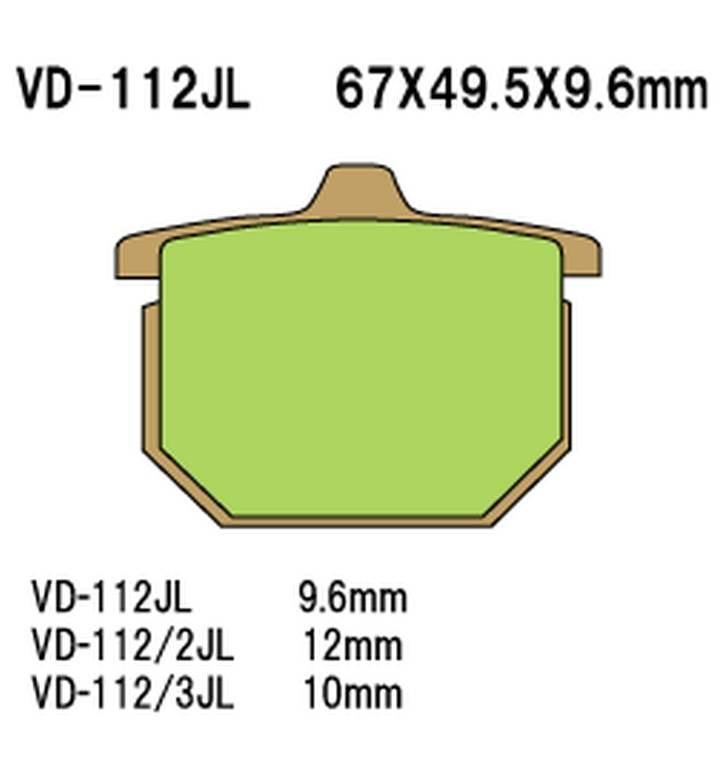 Vesrah Klocki Hamulcowe Kh31 Kh29 Kh30 Spiek Metaliczny Złote Made In Japan