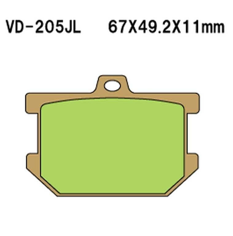 Vesrah Klocki Hamulcowe Kh34 Spiek Metaliczny Złote Yamaha Sr500 76-81, Xs