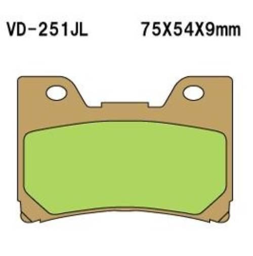 Vesrah Klocki Hamulcowe Kh160 Spiek Metaliczny Złote Made In Japan