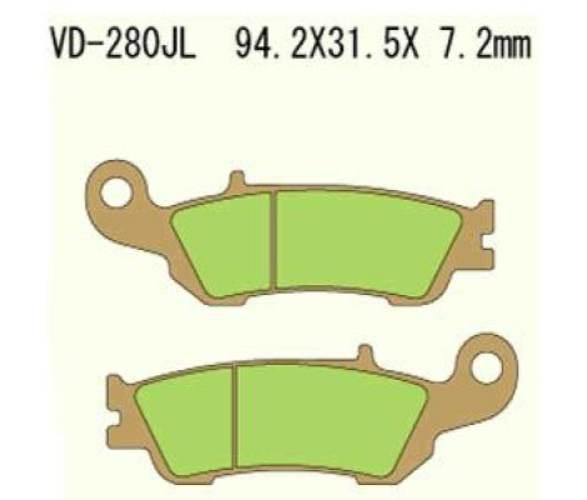 Vesrah Klocki Hamulcowe Kh450 Spiek Metaliczny Złote Yamaha Yzf250 08-16 Ma
