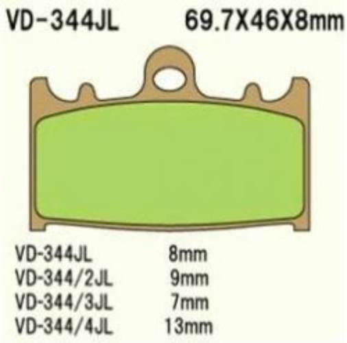 Vesrah Klocki Hamulcowe Kh158 Spiek Metaliczny Złote Made In Japan