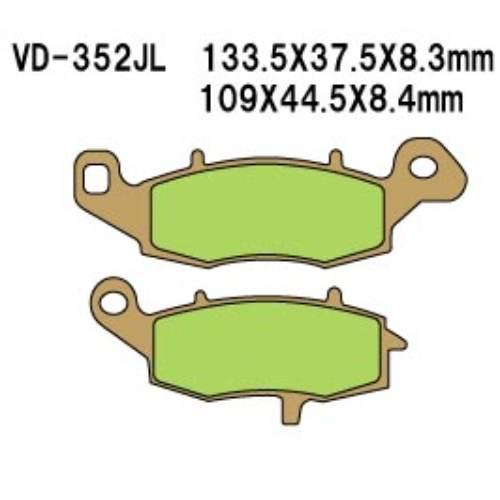 Vesrah Klocki Hamulcowe Kh229 Spiek Metaliczny Złote Made In Japan