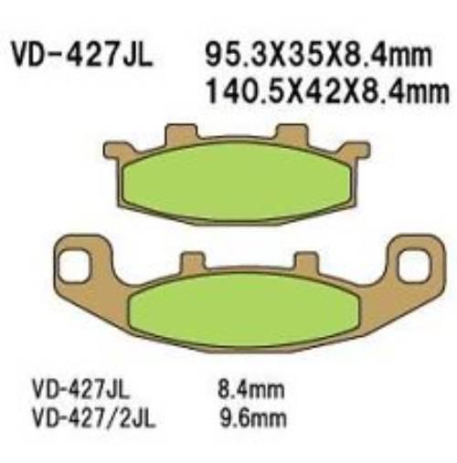Vesrah Klocki Hamulcowe Kh129 Spiek Metaliczny Złote Made In Japan