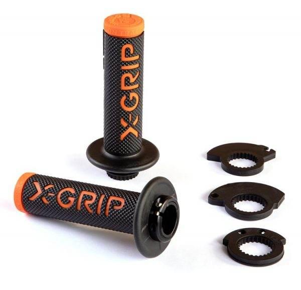X-Grip Manetki Gripy Braaaap Grips Lock-On-Grip Z Adapterami Rolgazu Orange