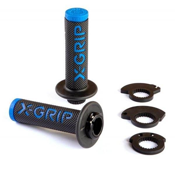 X-Grip Manetki Gripy Braaaap Grips Lock-On-Grip Z Adapterami Rolgazu Blue K