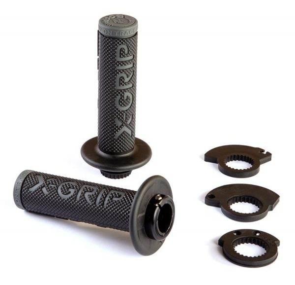 X-Grip Manetki Gripy Braaaap Grips Lock-On-Grip Z Adapterami Rolgazu Grey K