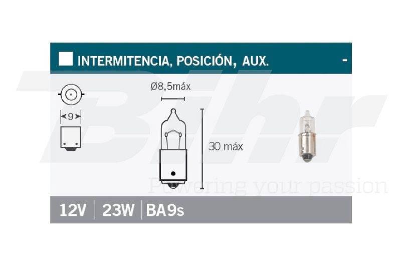 V Parts Vicma Żarówka 23W 12 V Biała Ba9S L782