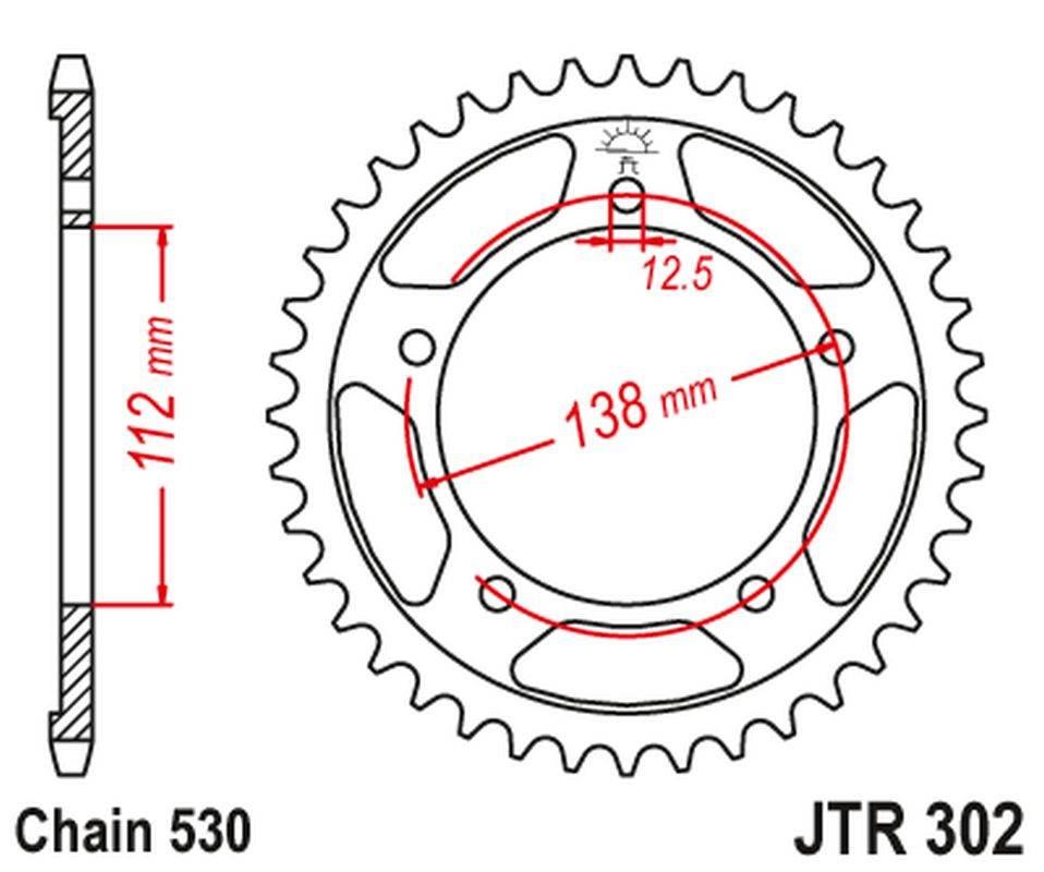 Jt Zębatka Tylna 408 40 Honda Cb 1100 Sa-E/F '14-'15, Cb 1100 Ex-E/F/G/H/J