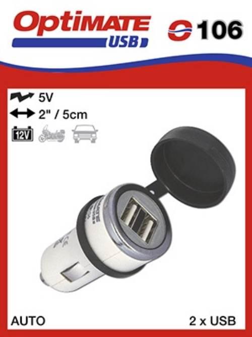 Optimate Ładowarka Usb Do Gniazdka Zapalniczki Podwójna 3300Ma El