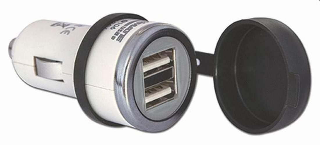 Optimate Ładowarka Usb Do Gniazdka Zapalniczki Podwójna 3300Ma El - zdjęcie 2