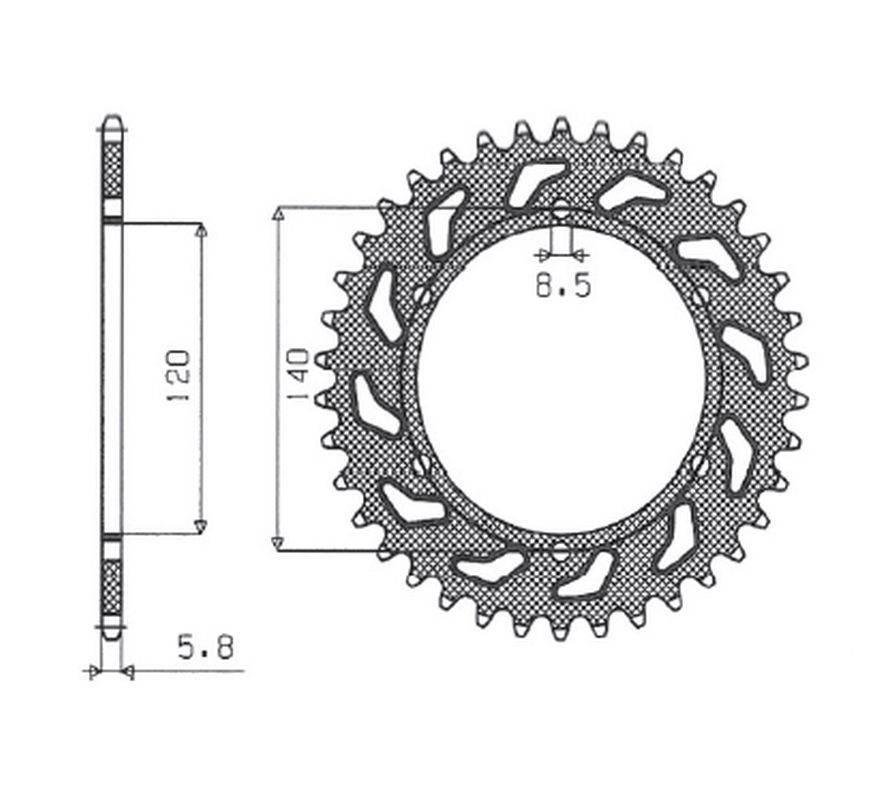 Sunstar Zębatka Tylna 260 40 Łańc. 520 Jtr260.44 26044Jt