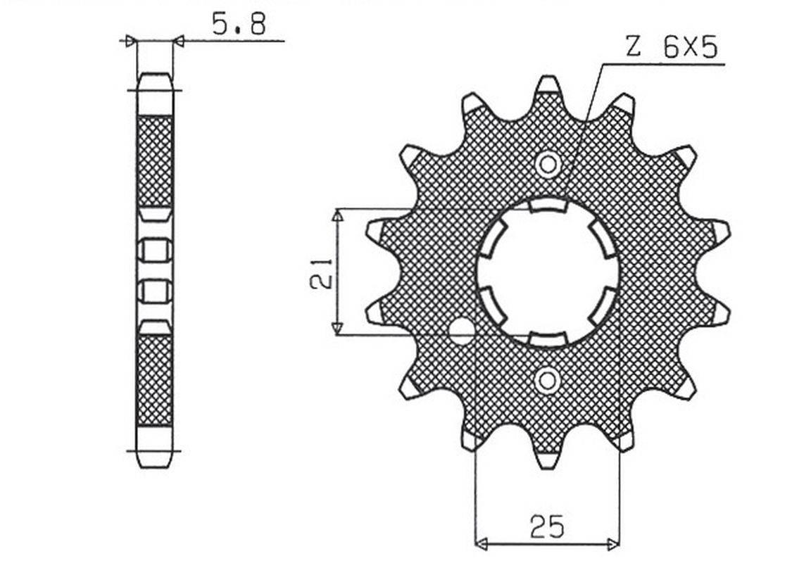 Sunstar Zębatka Przednia Ducati Monster 900 '00-'02 Jtf736.15 Łańc.520 Std