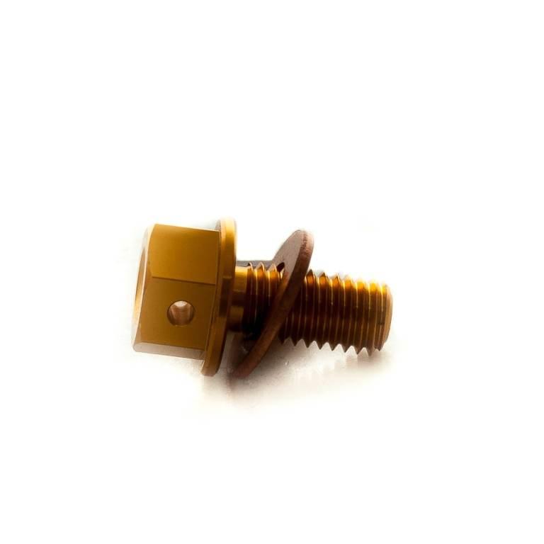 Accel Korek Spustowy Oleju Kawasaki Kxf '19-20 Z Magnesem Kolor Złoty Mdp-0