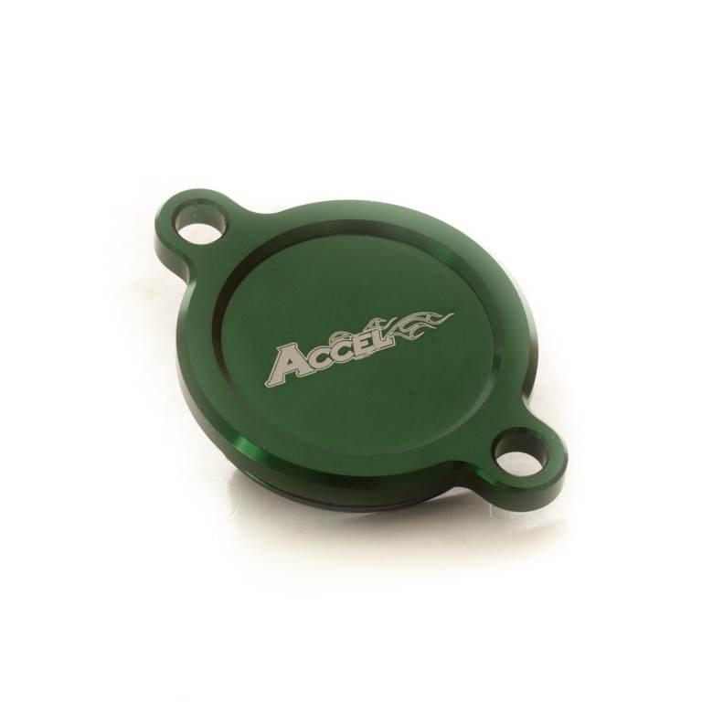 Accel Pokrywa Filtra Oleju Kawasaki Kxf 450 '16-20 Kolor Zielony -