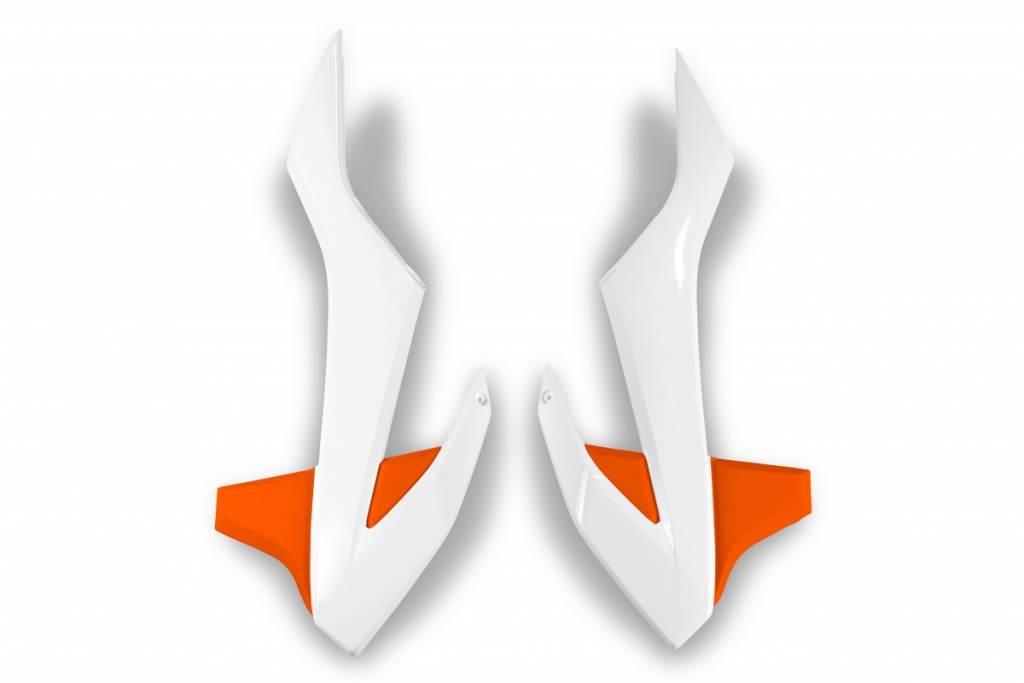 Ufo Osłony Chłodnicy Ktm Sx 85 '18-2023 Kolor Oem '20-2023 Biały Pomarańczo