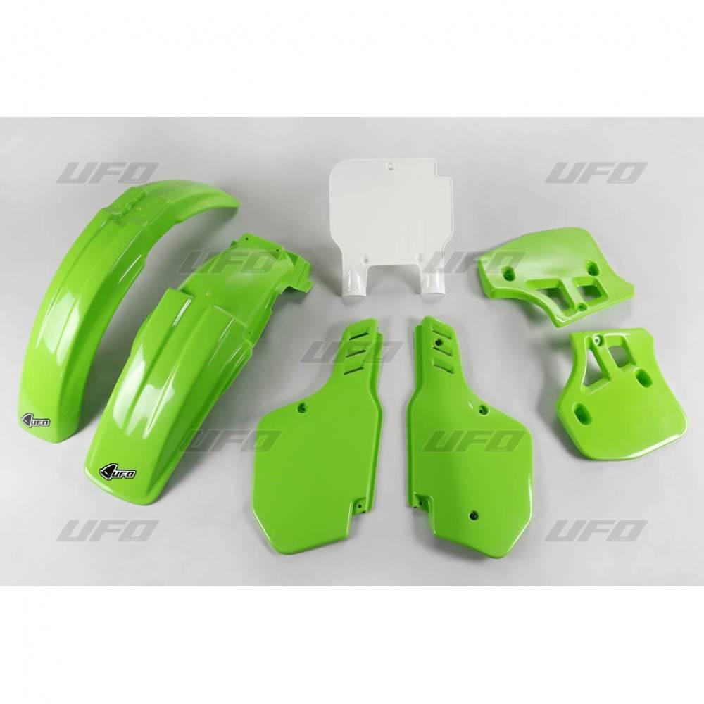 Ufo Komplet Plastików Kawasaki Kx 500 '93-'95 Kolor Oem Zielony/Biały Ka187