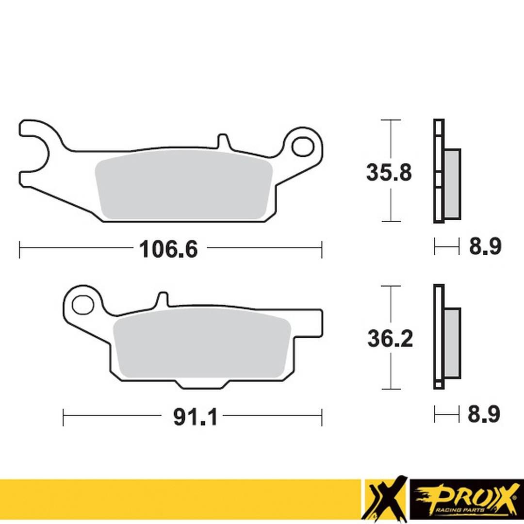 Prox Klocki Hamulcowe Kh446 Yamaha Yfm 550 Grizzly '11-14, Yfm 700 Grizzly