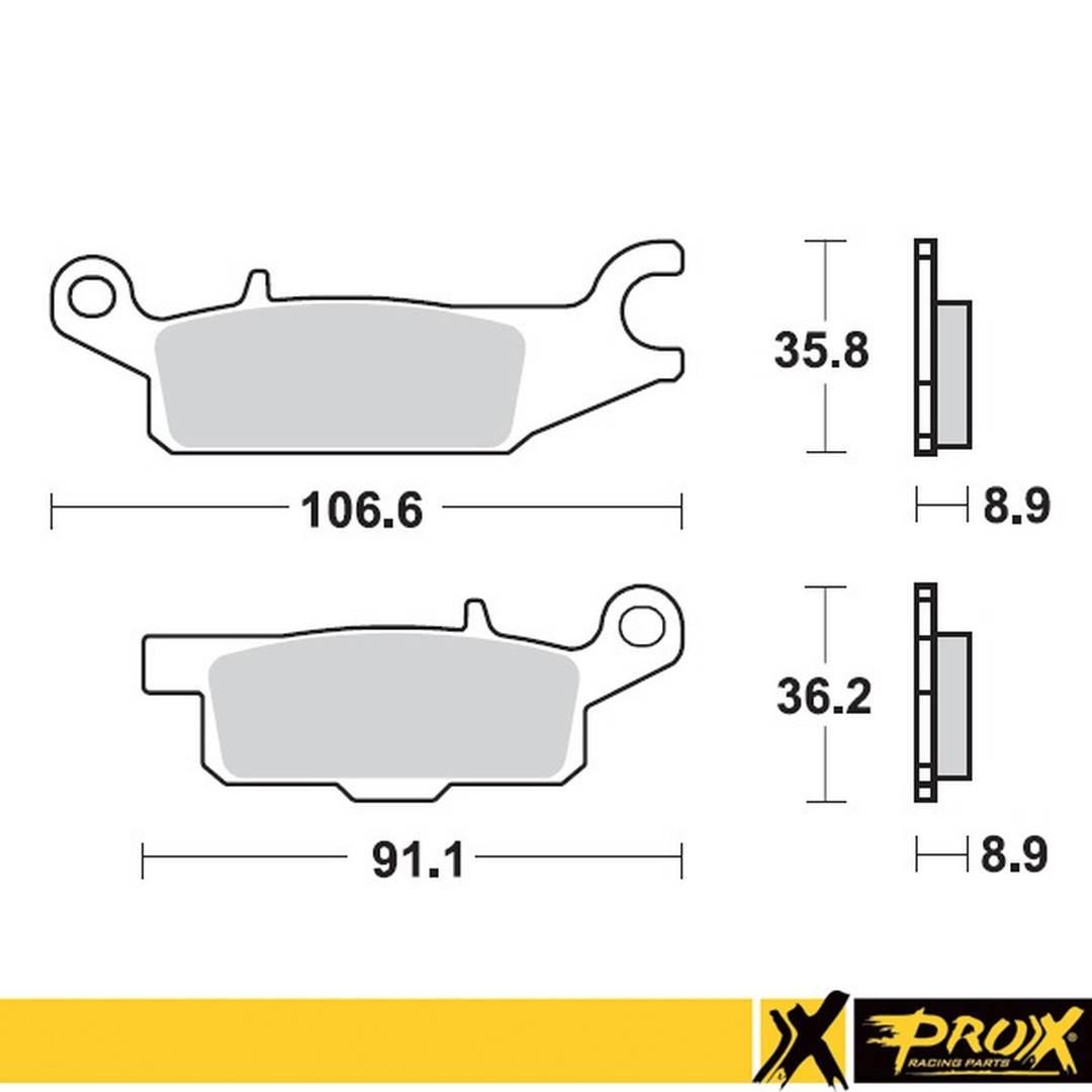 Prox Klocki Hamulcowe Kh445 Yamaha Yfm 550 Grizzly '11-14, Yfm 700 Grizzly