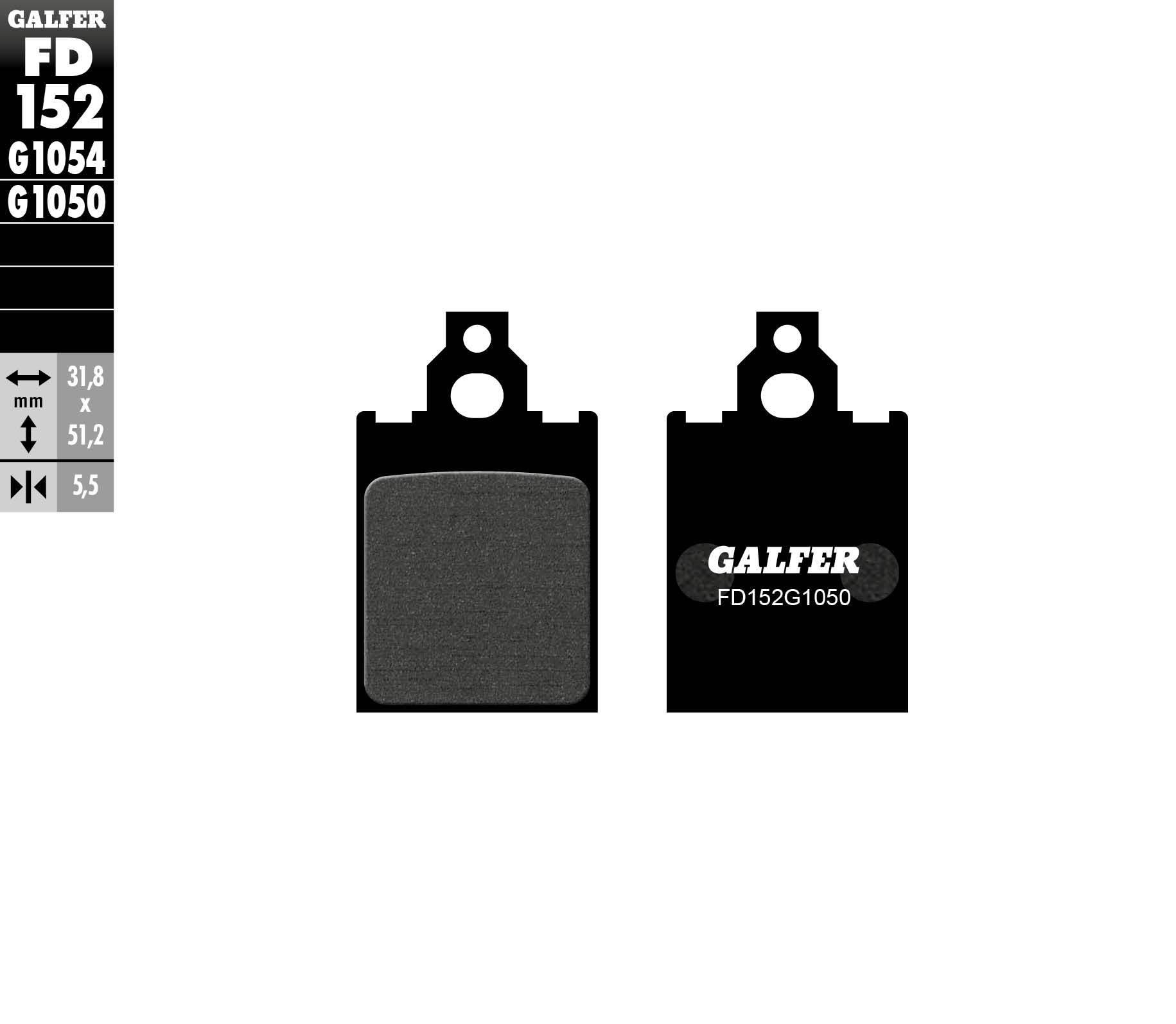 Galfer Klocki Hamulcowe Kh186 Półmetaliczne