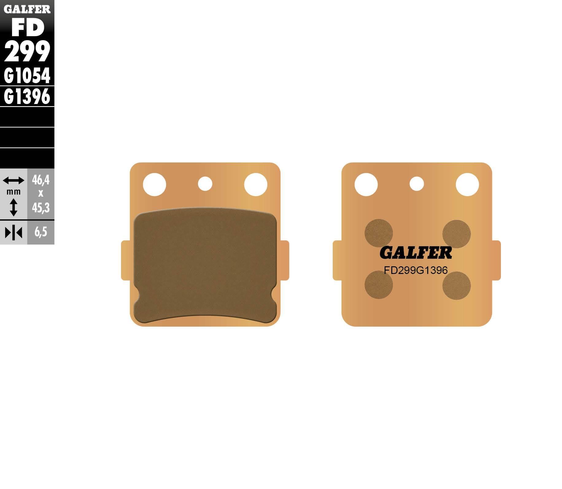 Galfer Klocki Hamulcowe Kh084/3 Spiek Metaliczny Grubość 6,5Mm Złote Off Ro