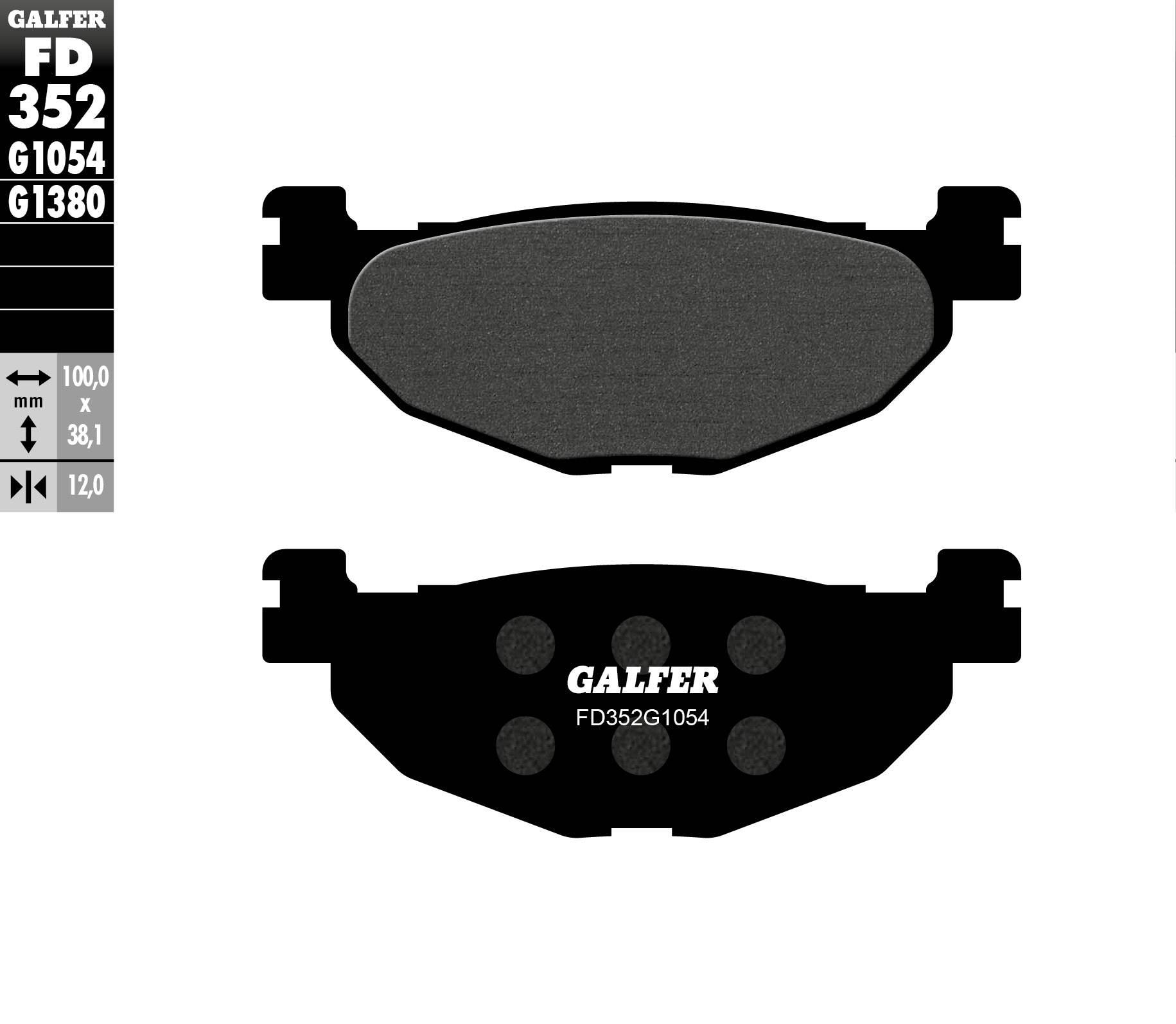 Galfer Klocki Hamulcowe Kh408 Półmetaliczne