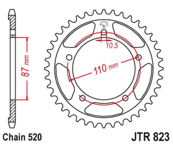 Jt Zębatka Tylna 795 47 Suzuki Dl 250 V-Strom '17-19, Sfv 650 Gladius '09-1