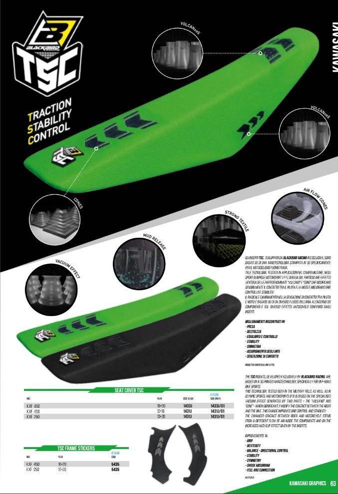 Blackbird Pokrowiec Poszycie Na Siedzenie Kawasaki Kxf 250 '13-'20, Kxf 450 - zdjęcie 3