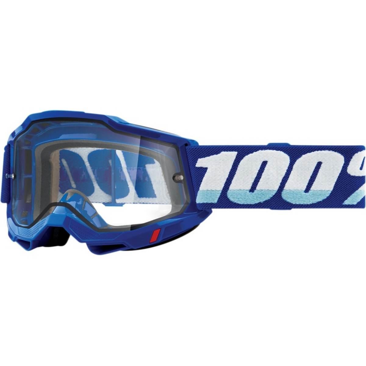 100 Procent Gogle Accuri 2 Enduro Moto Blue - Dual Clear Lens - Kolor Niebi