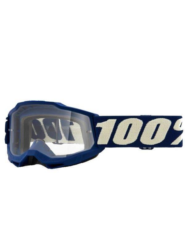 100 Procent Gogle Accuri 2 Youth Junior Deepmarine - Clear Lens - Kolor Gra