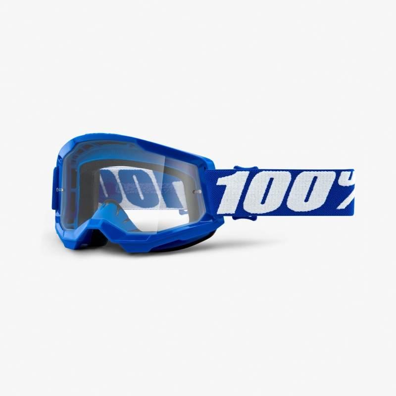 100 Procent Gogle Strata 2 Blue - Clear Lens - Kolor Niebieski/Biały Szybka