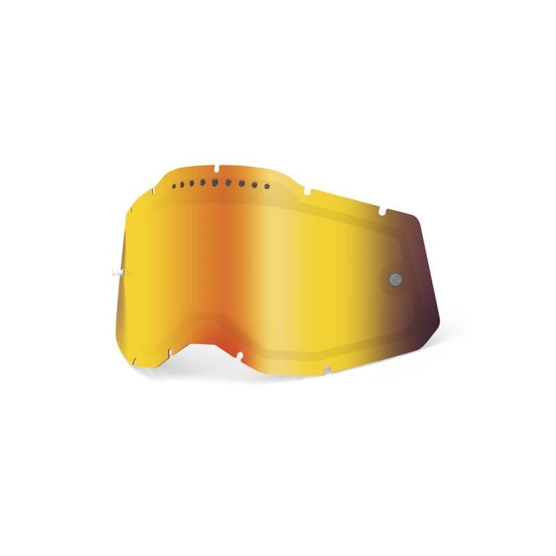 100 Procent Rc2/Ac2/St2 Replacement Lens - Vented Dual Pane Mirror Red, Szy