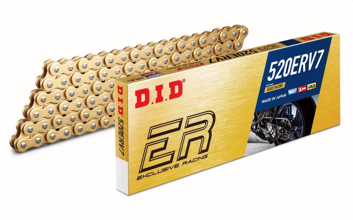 Did Łańcuch Napędowy 520Erv7-118 Złoty 118 Ogniw X-Ring Otwarty + Zakuwka -