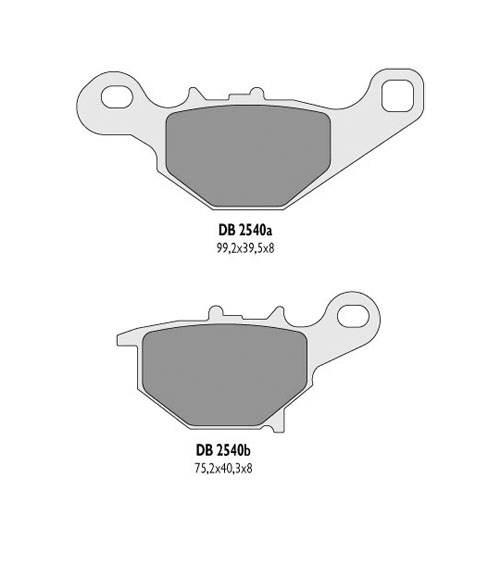 Delta Braking Klocki Hamulcowe Kh401 Suzuki Rm 85 Tył - Zastępuje Db2540Mx-
