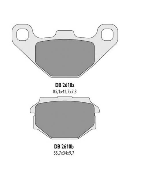 Delta Braking Klocki Hamulcowe Kh173 - Zastępuje Db2610Mx-D Oraz Db2610Qd-D
