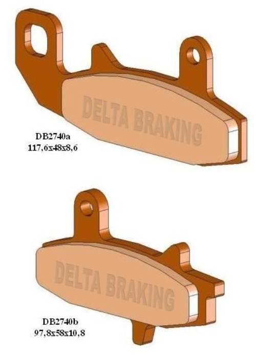 Delta Braking Klocki Hamulcowe Kh147 - Zastępuje Db2740Mx-D Oraz Db2740Qd-D