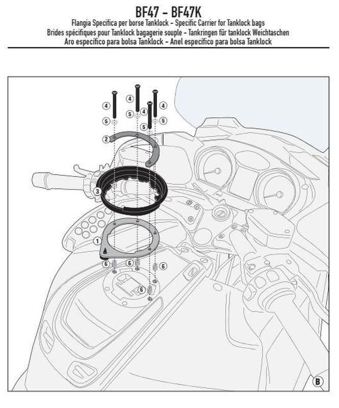 Kappa Mocowanie Tanklock Bmw R 1200Rt 05-13